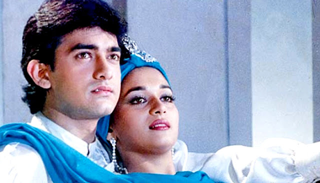 Aamir Khan and Madhuri Dixit in Dil, 1990s romantic blockbuster