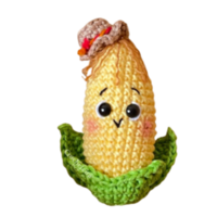 mazorca de maíz amigurumi