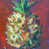 hospitality Acrylic Painting Traditional Symbol of Hospitality Pineapple by AZ Artist Amy Whitehouse