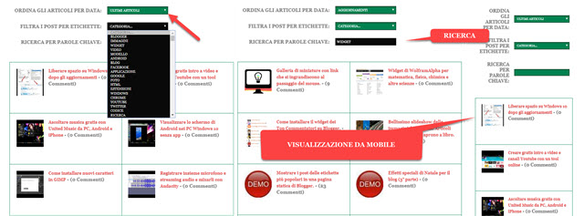 mappa del sito per blog su blogger