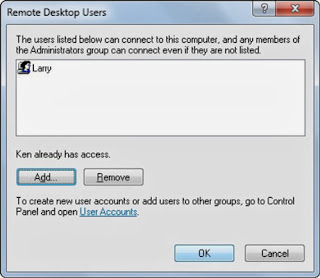 Dialog Box-Remote Desktop Users-memilih perangkat untuk akses remote