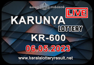 Off. Kerala Lottery Result; 06.05.2023 Karunya Lottery Results Today "KR 600"