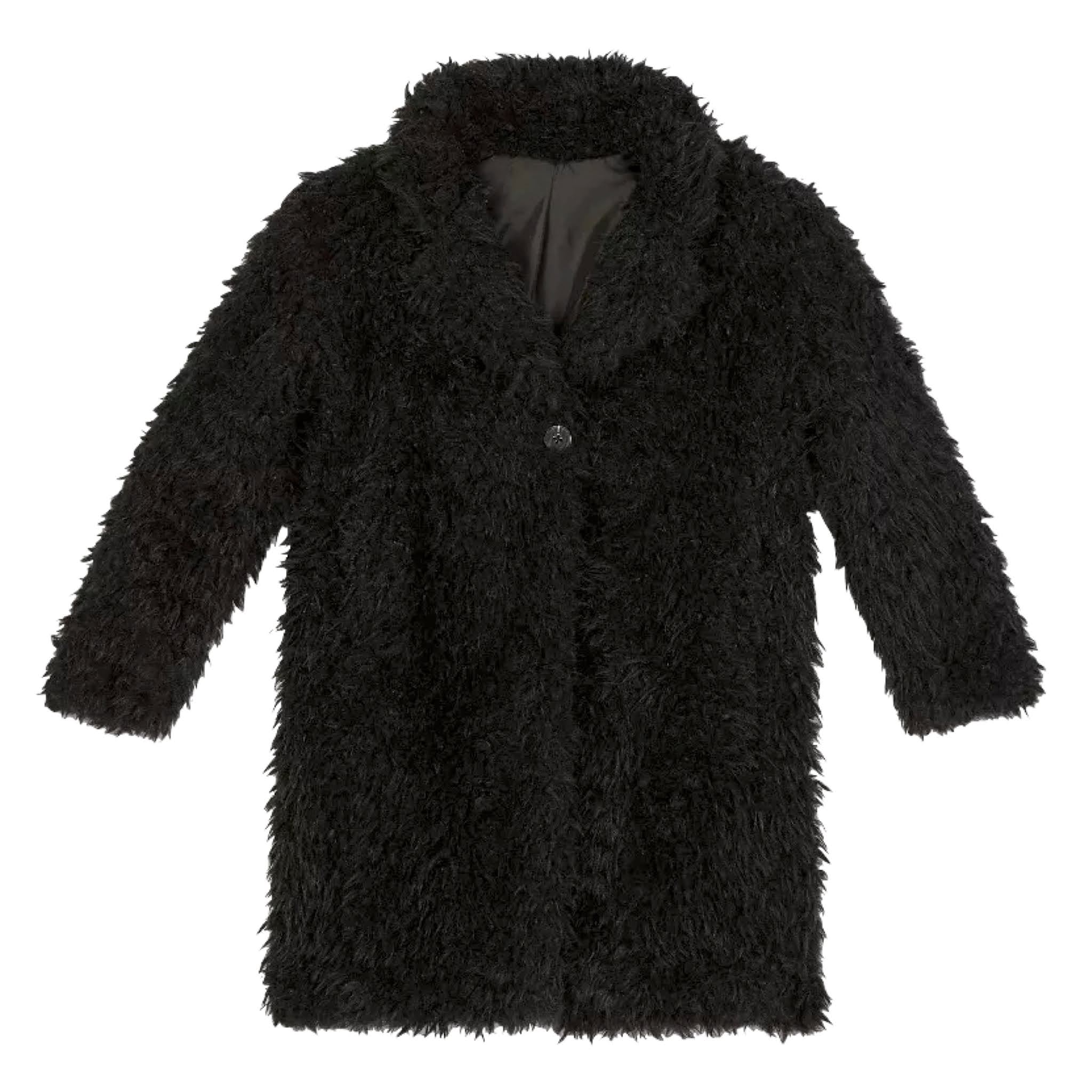 Girls Black Sherpa Coat from Target