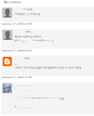 Avatars on Blogger Comments