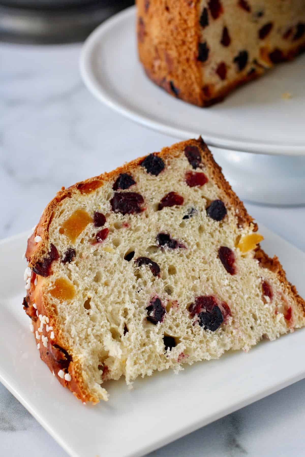 Overnight Panettone on plates.