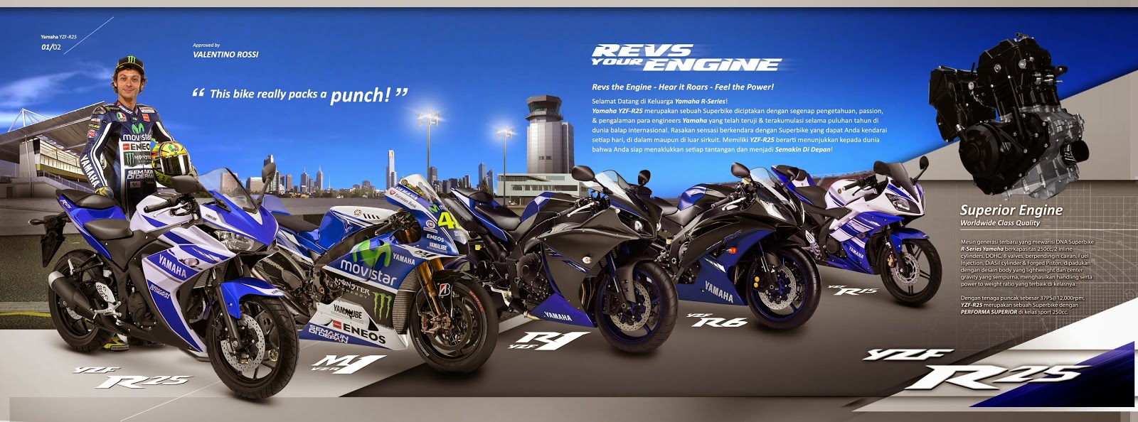  Yamaha R15 dan Yamaha R25 Motor Sport Racing dan Kencang