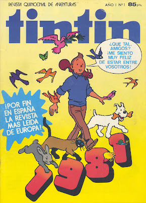 Portada Tintín 1. Editorial Bruguera, 1981
