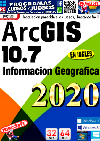 ARCGIS 10.7 EN INGLES 3264 FACIL INSTALACION SISTEMA DE INFORMACION GEOGRAFICA
