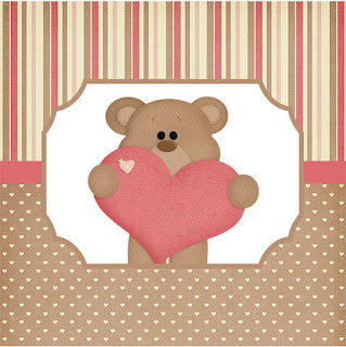 Bear in Love Free Printable Labels.