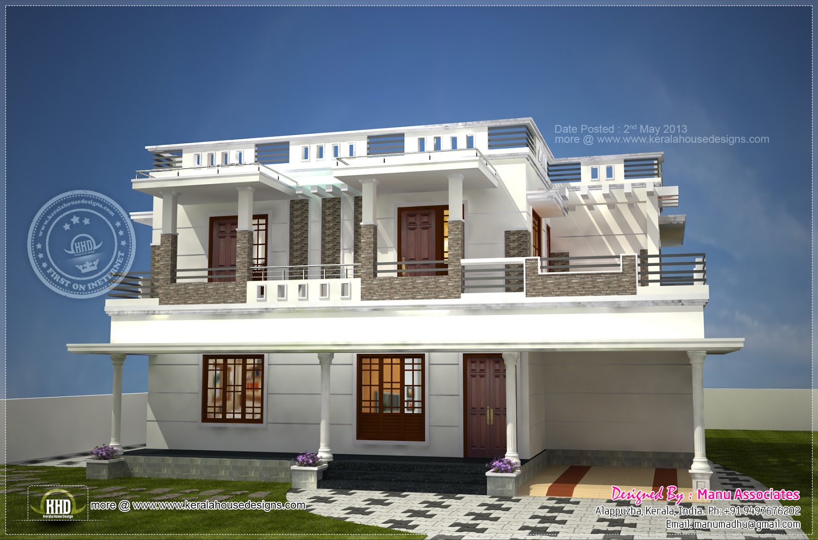 Modern home design in Alappuzha, Kerala  House Design Plans