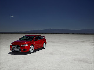 mitsubishi lancer evolution blue