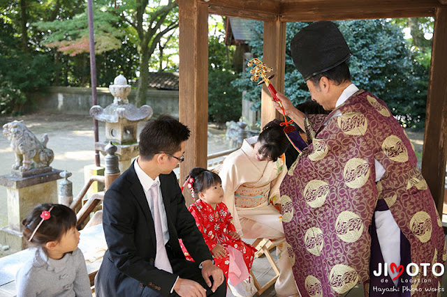 池田市の伊居太神社の七五三出張撮影