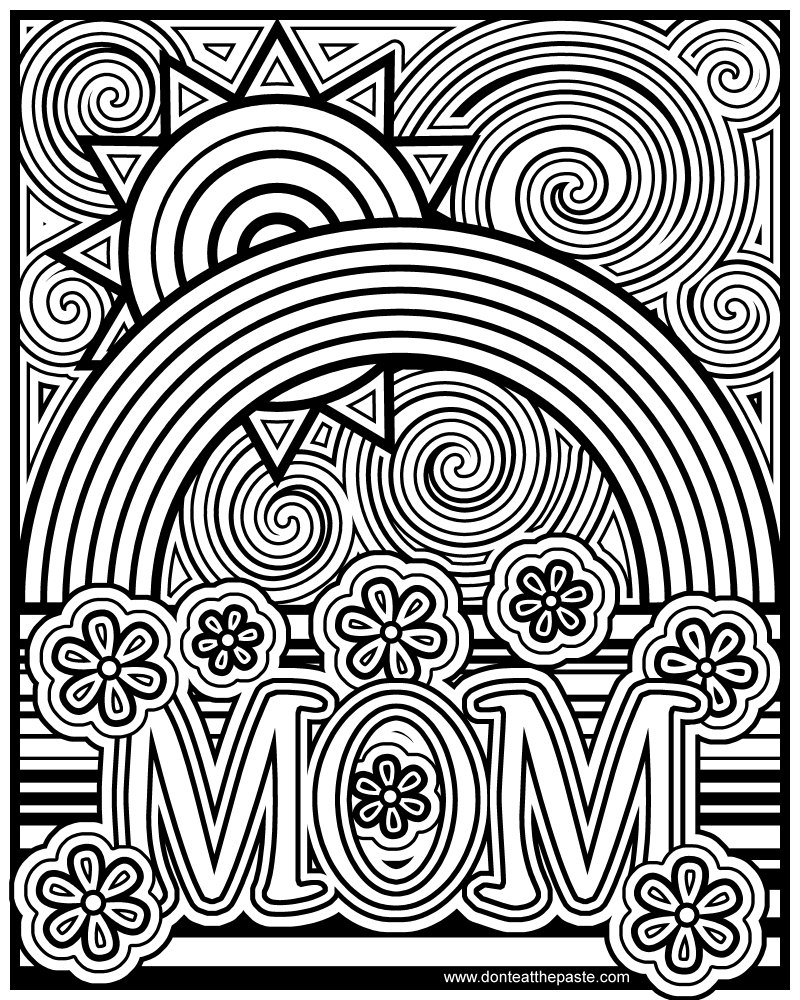 Don't Eat the Paste: Mom coloring page