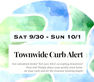 Town wide, curbside event - Sat 9/30 & Sun 10/1