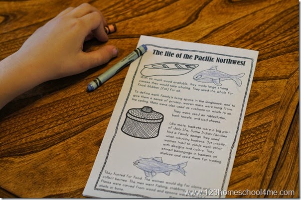 Free Pacific Northwest Tribes Mini book & worksheets for kids to learn about Native Americans - ages Kindergarten - 6th grade.