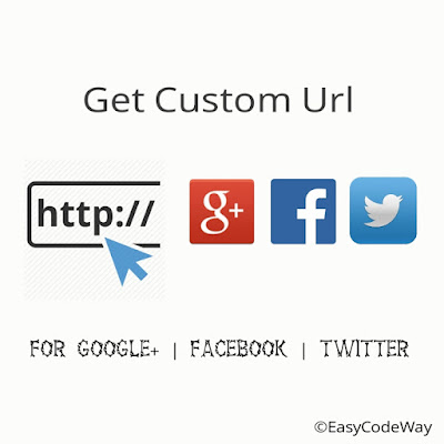 get custom url for facebook, twitter and google plus profile