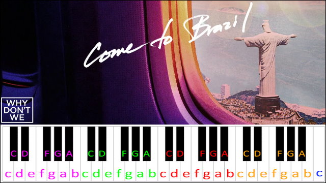 Come To Brazil by Why Don't We Piano / Keyboard Easy Letter Notes for Beginners