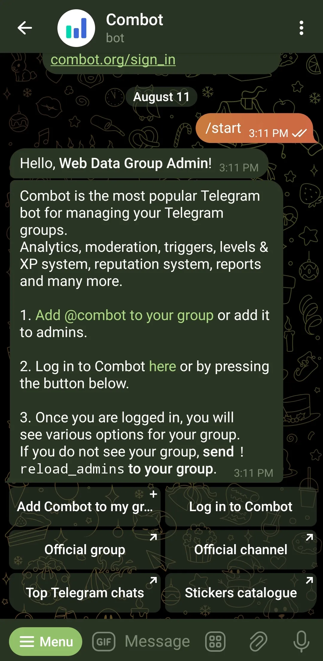Telegram ComBot