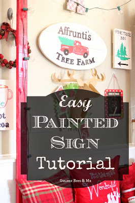 DIY Farmhouse style sign tutorial - www.goldenboysandme.com