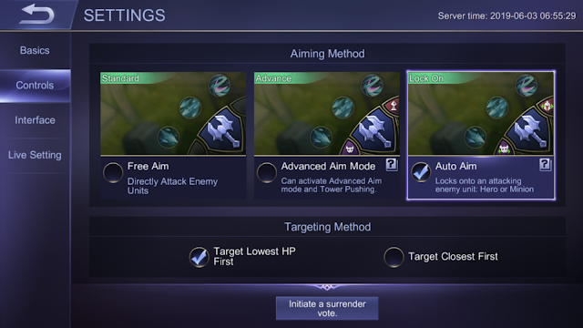 Targeting and Aiming Method Mobile Legends
