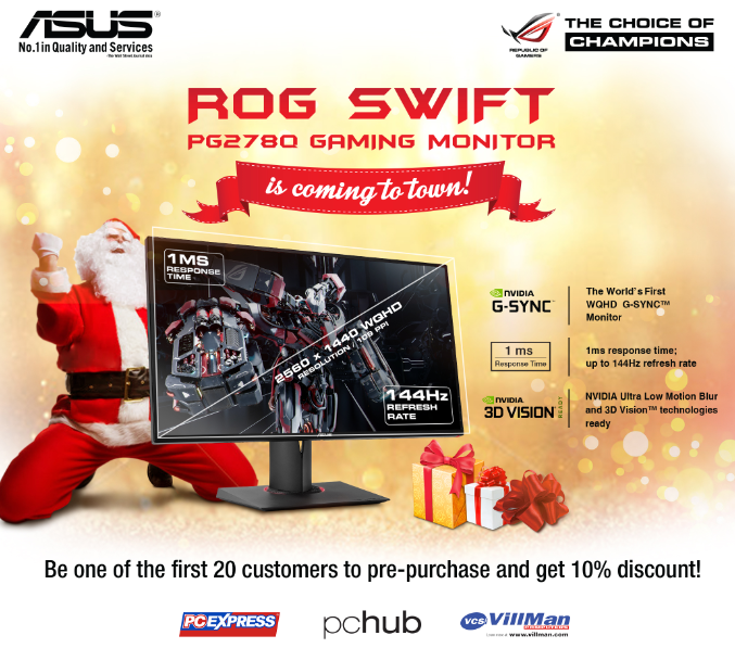 ASUS ROG Swift PG278Q Gaming Monitor Discount Promo