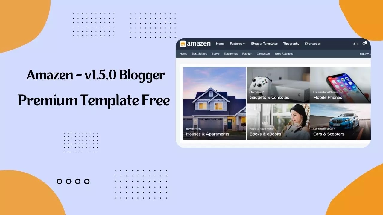 Amazen - v1.5.0 Premium Blogger Template Free - Techlenix