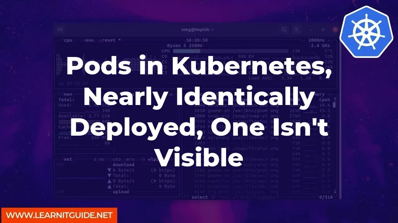 Pods in Kubernetes Nearly Identically Deployed One Isnt Visible