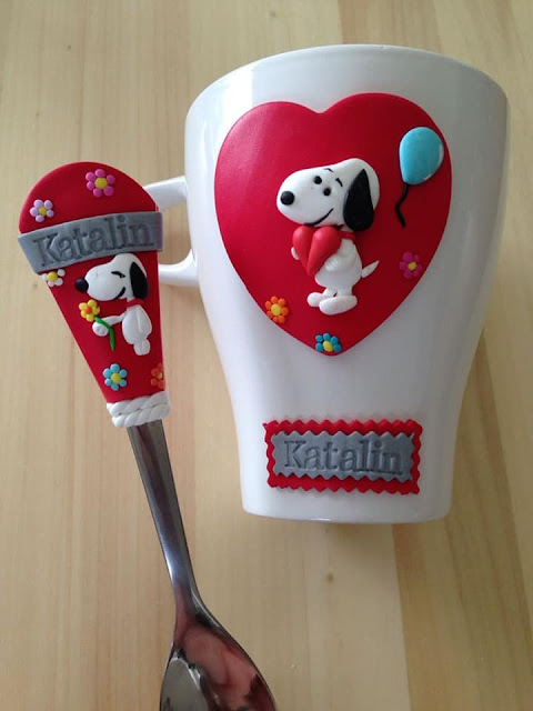 Caneca de Porcelana e Colher Personalizada Com Biscuit