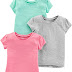  Toddler Girls' 3-Pack Short-Sleeve Tee Shirts