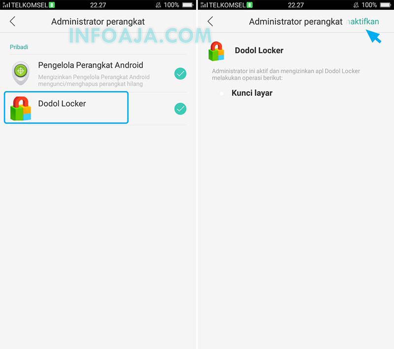 Menonaktifkan Administrator Perangkat Android