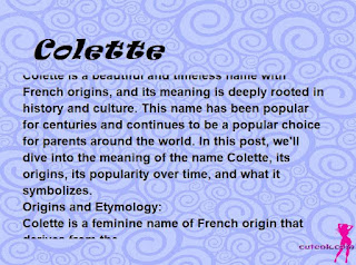 meaning of the name "Colette"