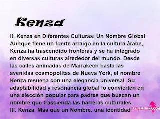 ▷ Significado del nombre Kenza (✔)