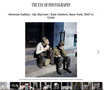 screen shot of Ida Wyman exhibit feature on L'Oeil de la Photography website