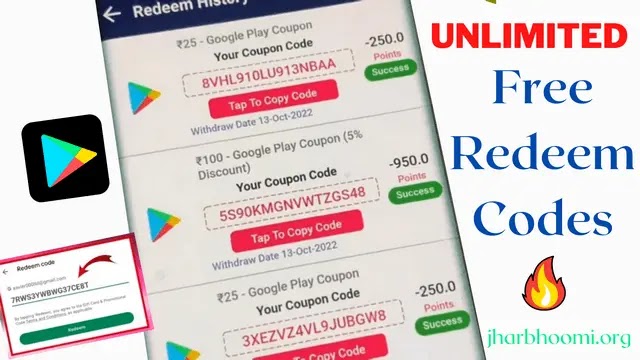 Get Google Play redeem codes for free!
