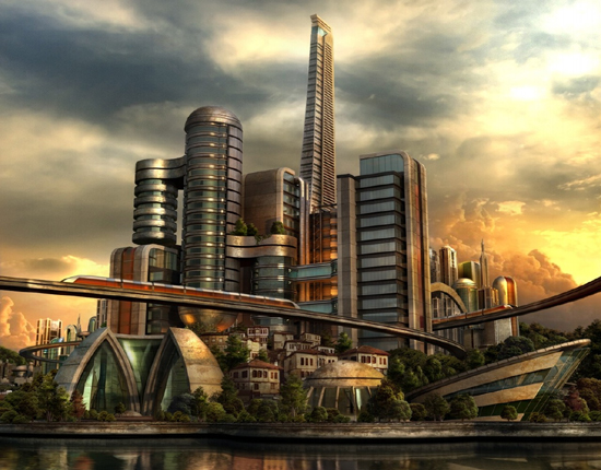 Breathtaking Future City Concept Art 
