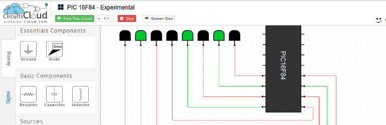 Circuits Cloud - Simples simulador de circuitos online e gratuito.