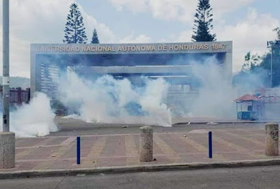 Invasión Militar a la Unah, militares disparan en la UNAH