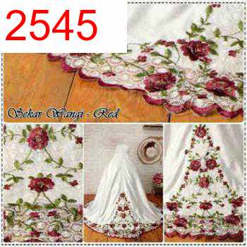 SET MUKENA SEKAR WANGI MAROON - 2545