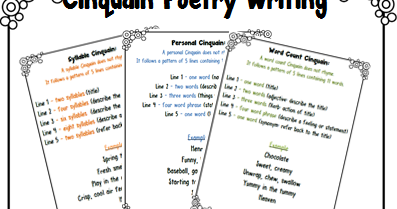 Cinquain Poems Freebie Classroom Tested Resources