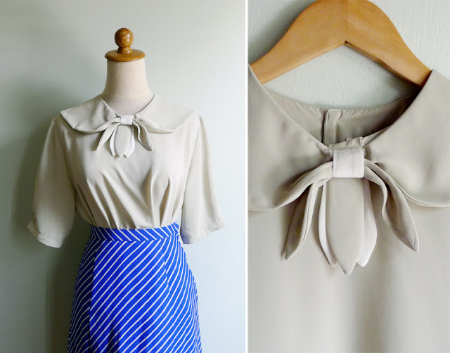 vintage schoolgirl collar blouse