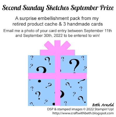 September 2022 Second Sunday Sketches #41 card challenge sketch challenge prize graphic