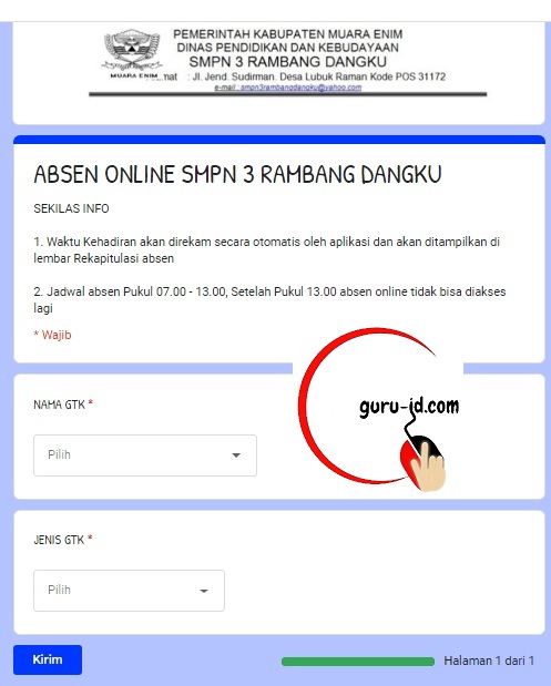 gambar cara membuat absen online guru dan siswa