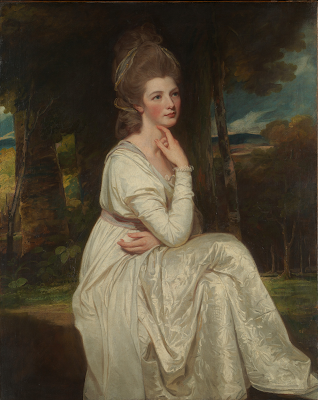 Elizabeth Stanley (née Hamilton), Countess of Derby  by George Romney (1776-8)  DP162156 from Metropolitan Museum of Art