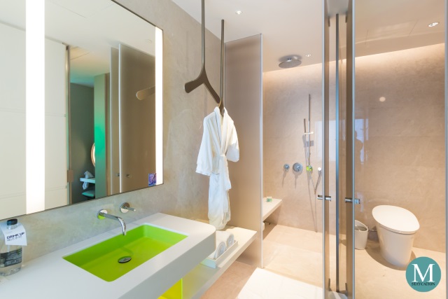walk-in shower of the Fantastic Suite at W Hotel Suzhou China