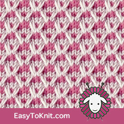 Textured Knitting 32: Slip Stitch Crosses | Easy to knit #knittingstitches #knittingpattern