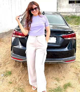 Shipra Mishra Mam with her car