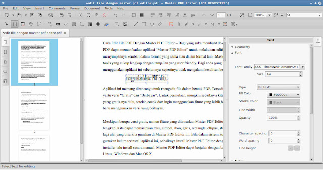 Cara Edit File PDF Dengan Master PDF Editor