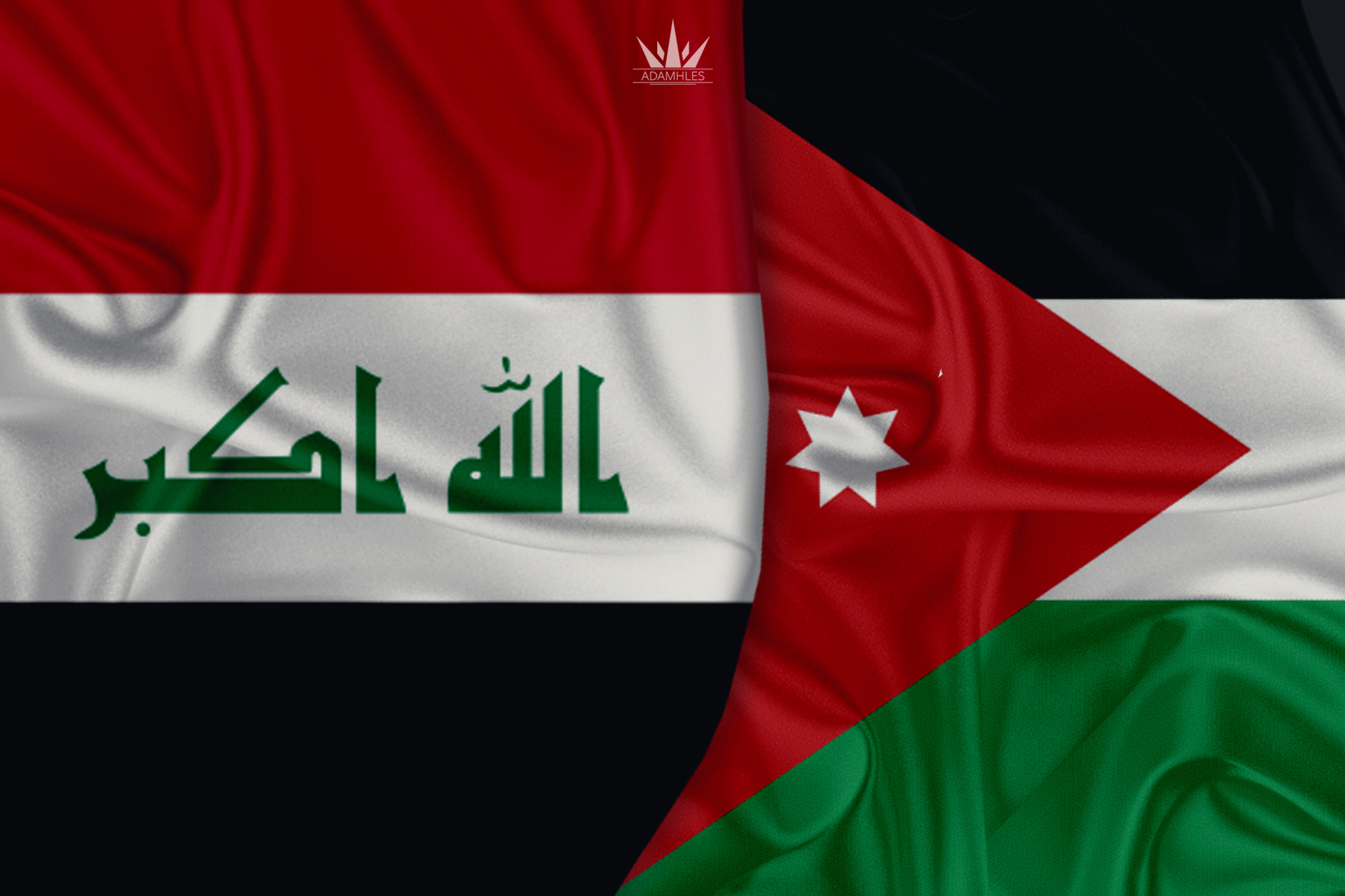 خلفية علم العراق والاردن اجمل خلفيات العلم العراقي والعلم الاردني Iraq and Jordan