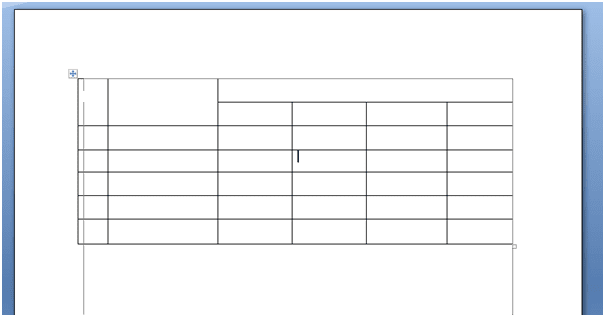 Cara Lengkap Membuat Tabel Yang Benar di Microsoft Office (6 Kolom 7 Baris)