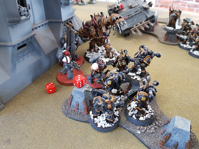 Warhammer 40k battle report - Crucible of War - Rescue - 2000 points - Dark Angels, Primaris Vanguard, Imperial Knights and Assassins vs Thousand Sons and Black Legion.